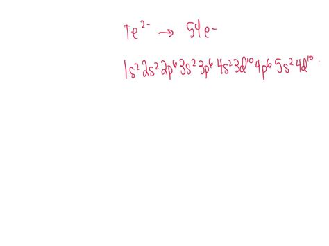 te2- electron configuration